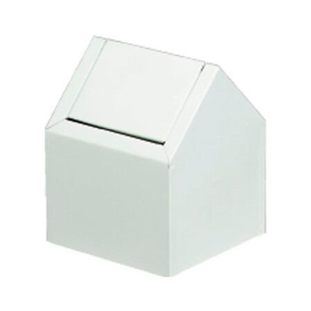 United Stationers Supply Hospeco Double Entry Swing Top Sanitary Napkin Metal Floor Receptacle, White - HOS2201